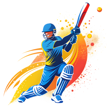 Cricket Player in Action