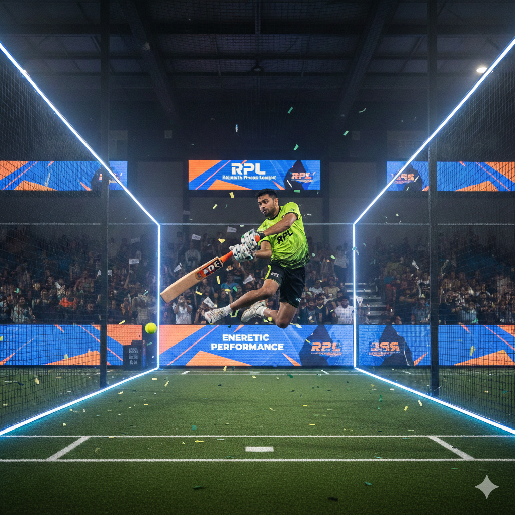 Cricket Player in Action